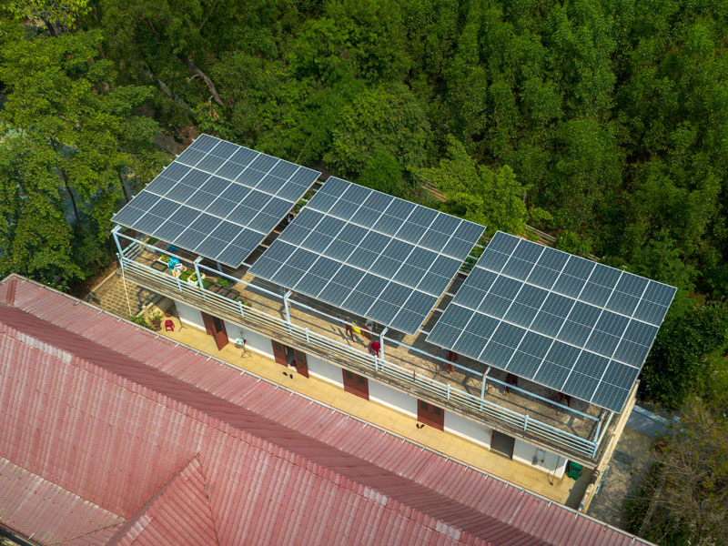 Sơ đồ điện năng lượng mặt trời lắp đặt thực tế